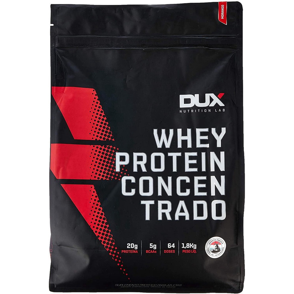 Whey Protein Concentrado Morango Pouch G Dux Nutrition Submarino