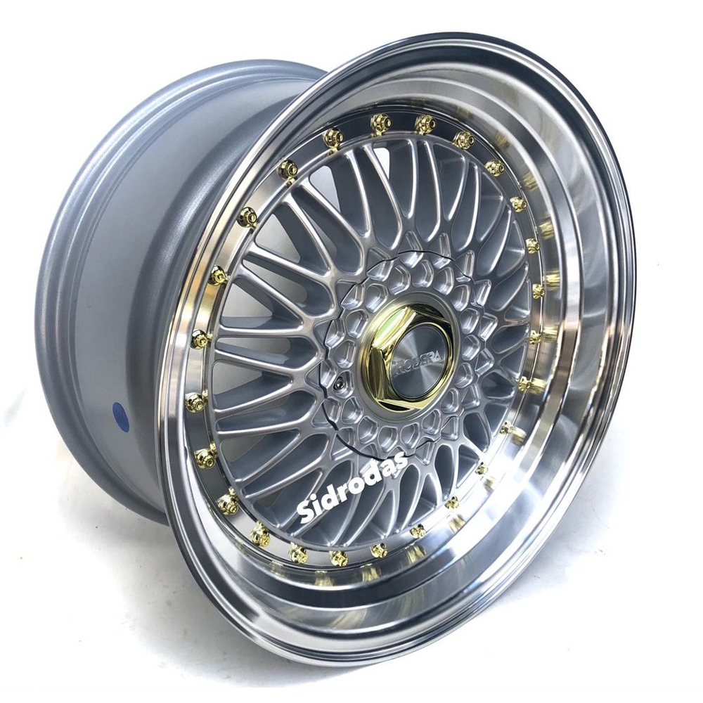 Kit 4 Rodas Aro 17x7 5 Rodera Bbs Rs 4X100 5X100 RDR247 Submarino