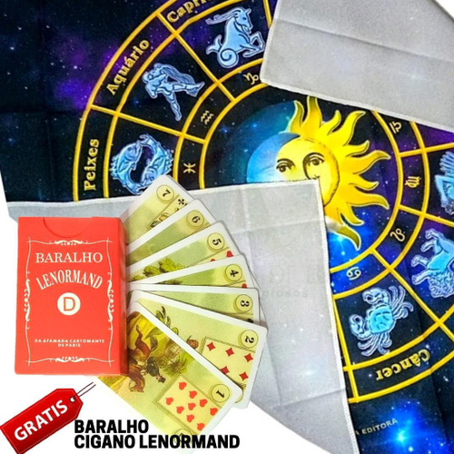 Toalha Astrológica Tarô Tarot Baralho Marselha Cigano em Promoção