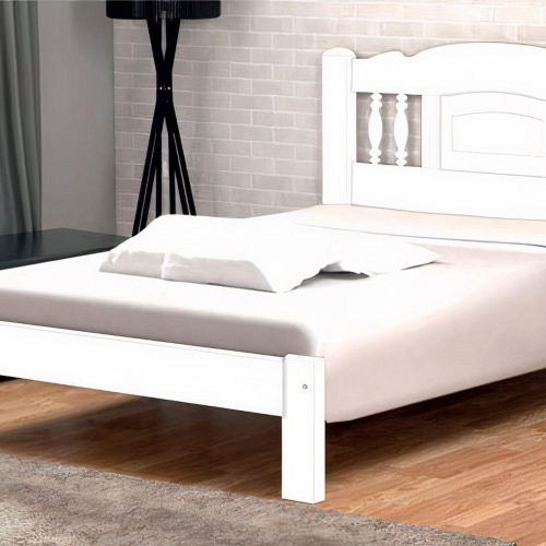 Cama Queen Size Atenas De Madeira Maci A Angelim Branco No Shoptime