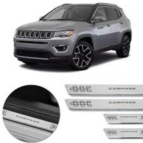 Soleira Curva Em Aço Inox Jeep Compass Todos Os Anos em Promoção