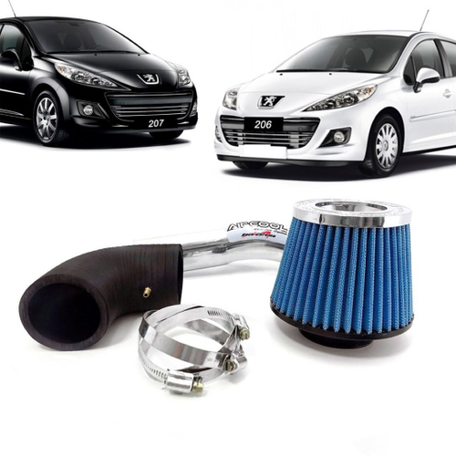 Filtro Ar Esportivo Racechrome Intake Duplo Fluxo Azul Peugeot