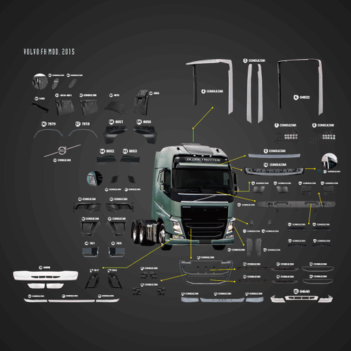 Paralama Cabine Volvo Fh Novo Injetado Em Promo O Na Americanas