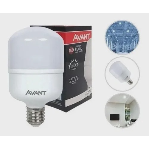 Kit 6 Lâmpadas Led Bulbo 20w Alta Potencia E27 Branco Frio Avant no