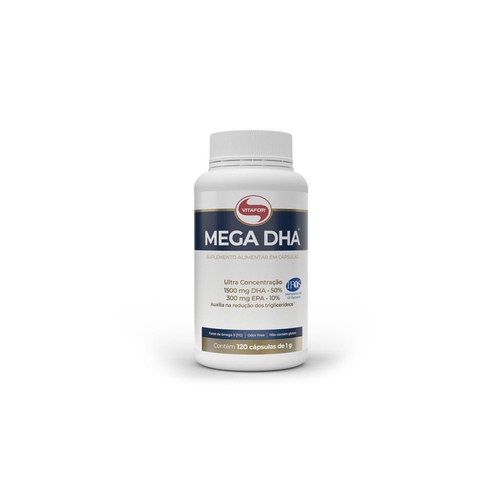 Mega Dha Omega3 Vitafor 1500 Dha 300 Epa 120 Caps Original Em