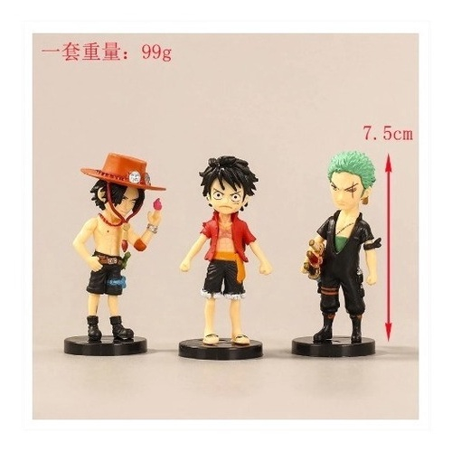 One Piece Kit Bonecos Luffy Roronoa Ace Sanji Hanpenian No Shoptime