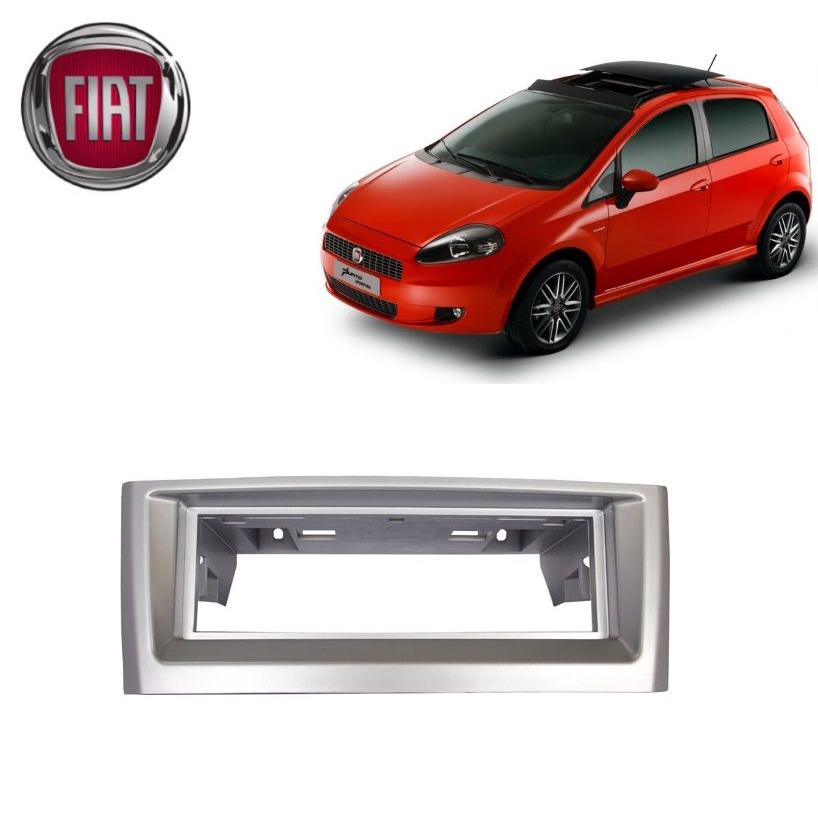 Moldura Painel Fiat Punto Din Ldv Prata No Shoptime