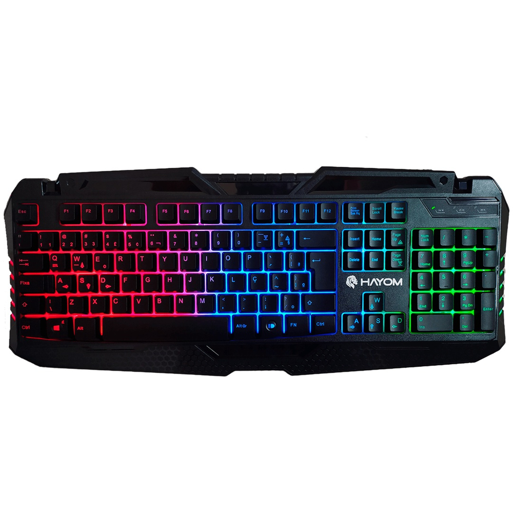 Teclado Gamer Led Rgb Abnt2 Português Doo Brasil Semi Mecânico Pc