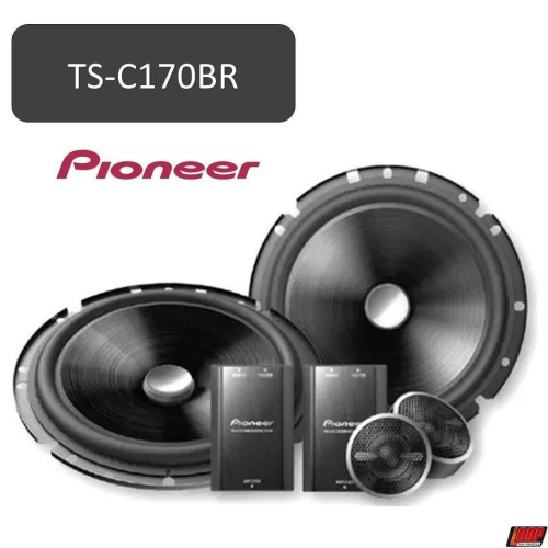 Kit 2 Vias Pioneer Ts C170br 6 Pol 120Wrms Tweeters Crossovers Em