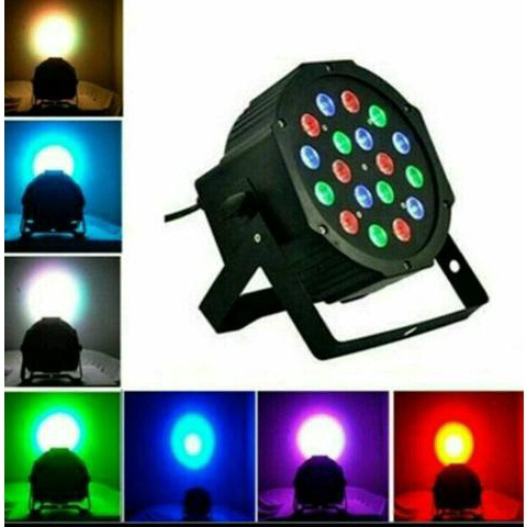 Canhão 18 Leds Digital Refletor Rgb Dmx Jogo Luzes Iluminacao Strobo