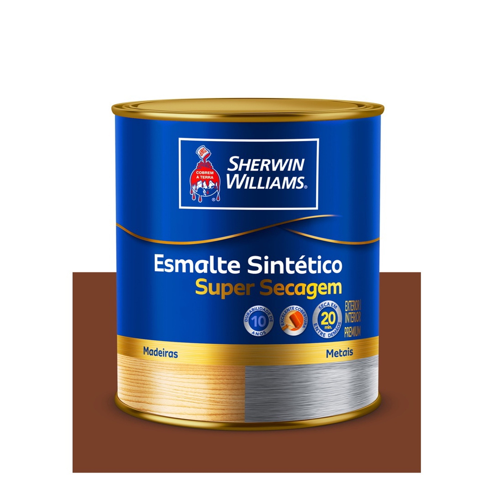 Sherwin williams esmalte sintético super secagem tabaco 900ML no Shoptime