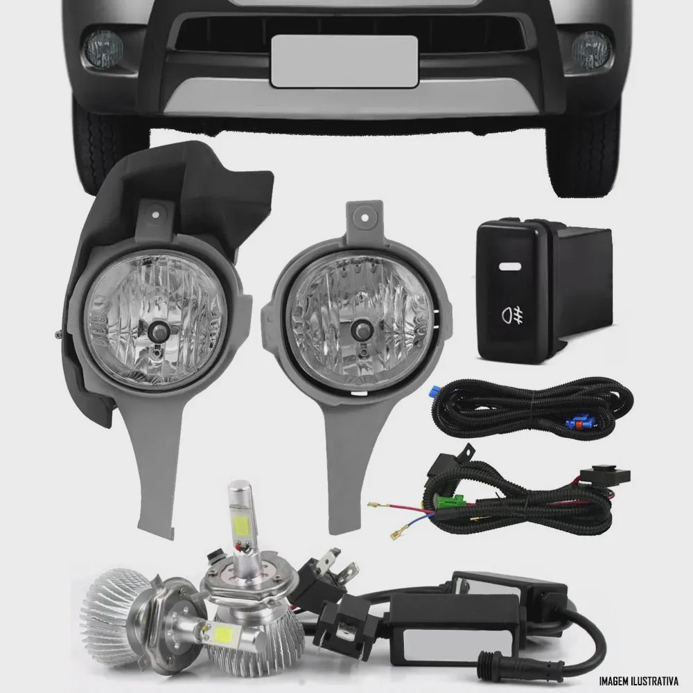 Kit Farol de Milha Neblina Toyota Hilux 2005 até 2008 Kit Super Led