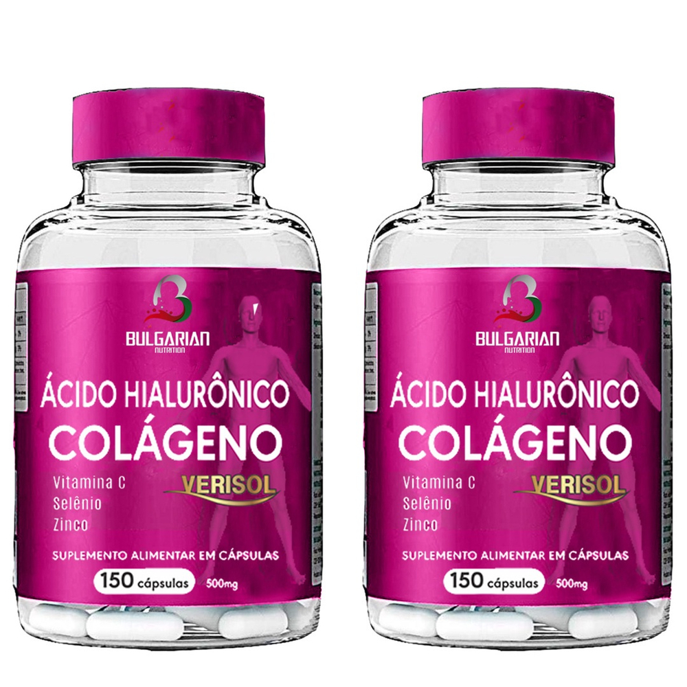 Kit 2X ácido hialurônico colágeno hidrolisado verisol sêlenio