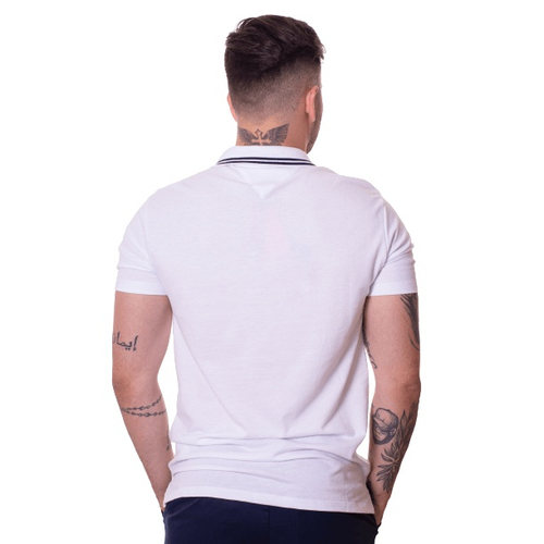 Camisa Polo Masculina Tommy Jeans Branca No Shoptime