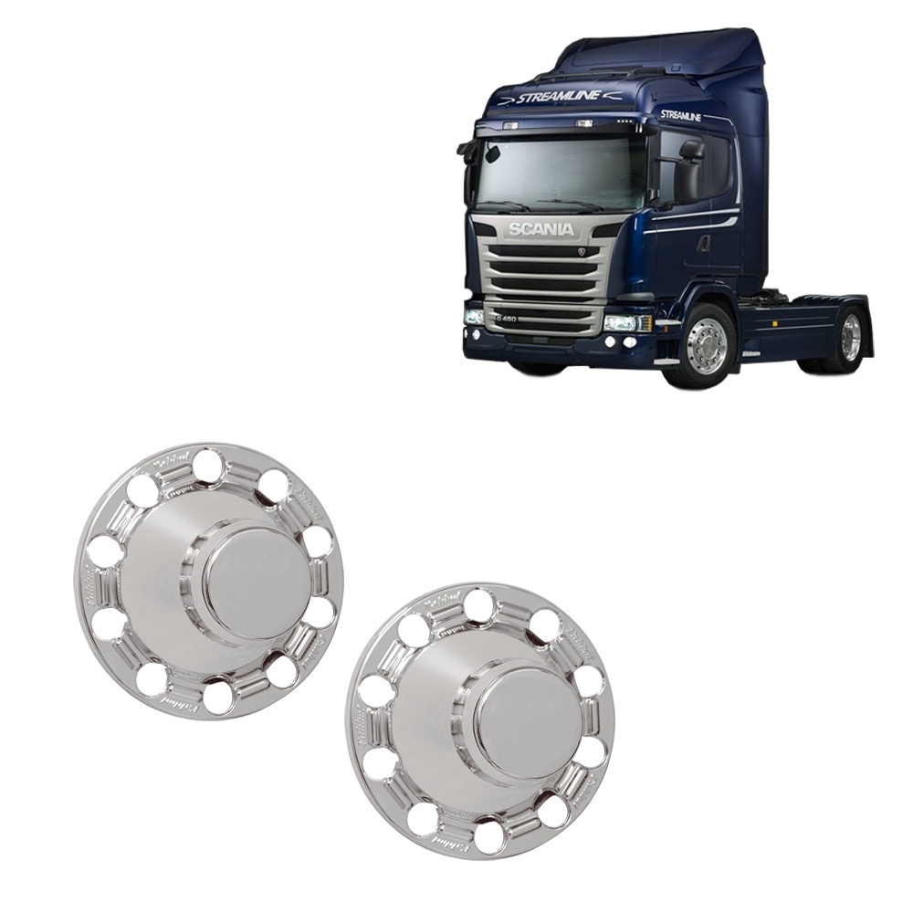 Kit Capa P Cubo De Roda Traseira P Scania P G R Highline No Shoptime