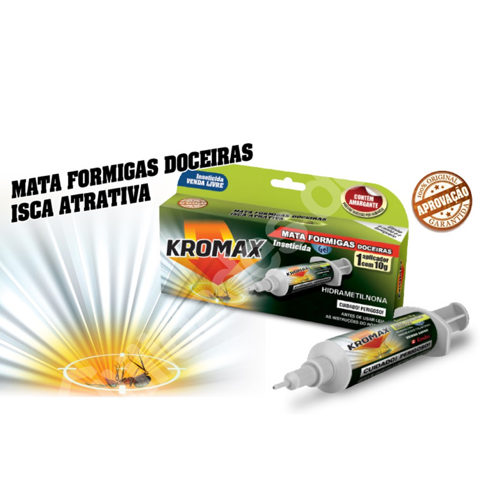 Inseticida Em Gel Mata Formigas Doceiras Aplicador G Kromax