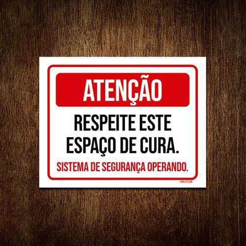 Placa Sinalização Atenção Respeite Espaço De Cura 18x23 10un no Shoptime