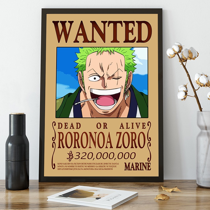 Quadro Decorativo Poster One Piece Cartaz Procurado Dragon Para Sala