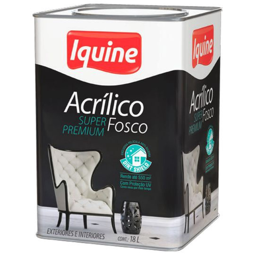 Tinta Super Premium Acrílico Fosco Branco Neve 18L Iquine em Promoção