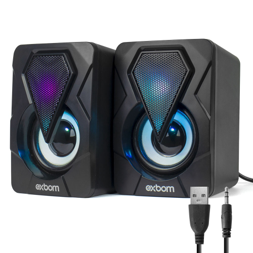 Caixa De Som Led Usb E P Watts Rms Potente Exbom Cs C Para