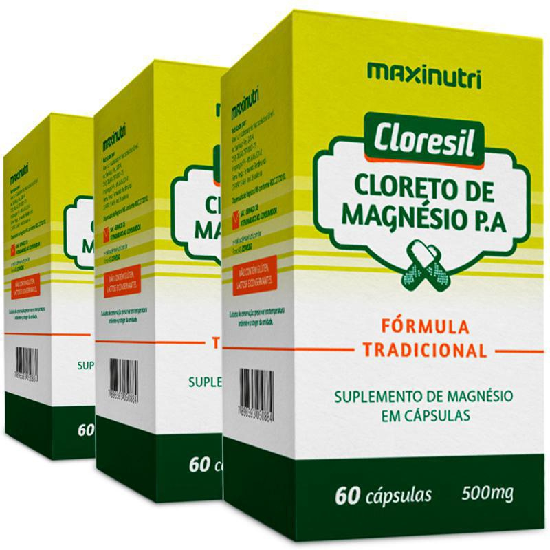 Kit Caixas Cloresil Cloreto Magn Sio P A Mg Cps Maxinutri