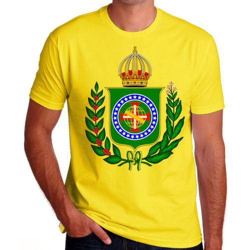 Camiseta Amarela Bras O Imperial Do Brasil Monarquia Brasileira Em