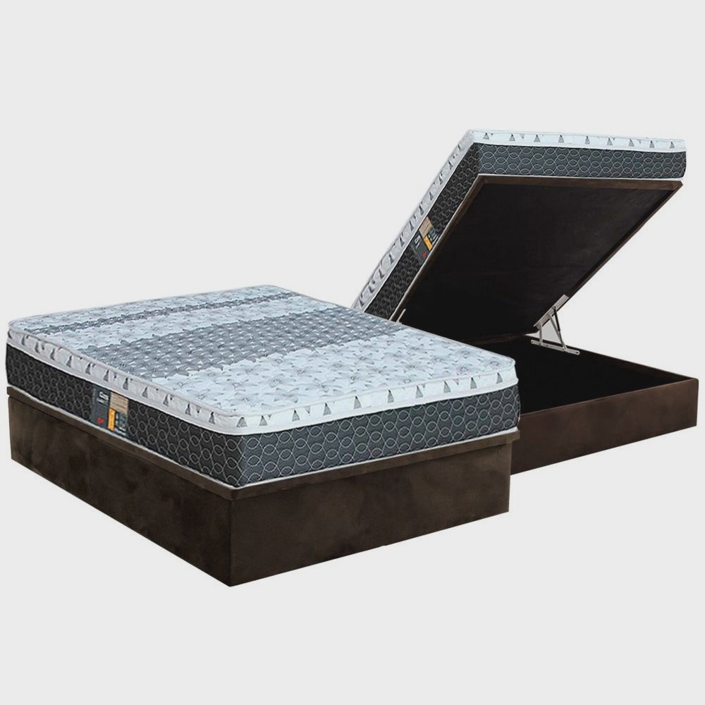 Cama Box Ba Casal Colch O De Molas Castor Class Tecnopedic