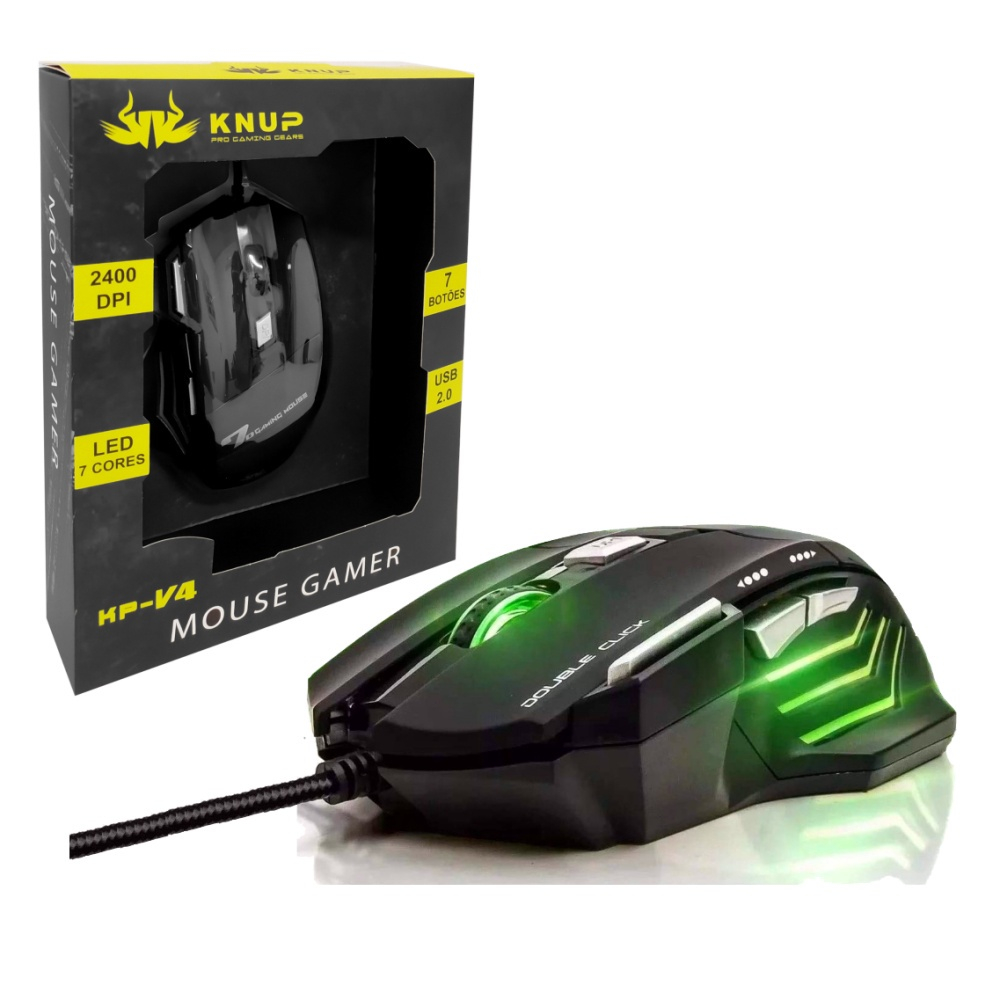 Mouse Gamer V Fio Led Ergon Mico Dpi Es No Shoptime