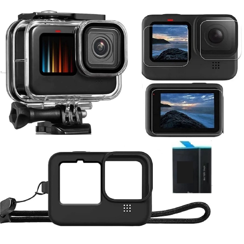 Kit P Gopro Hero Hero Black Pel Cula Estanque Capa Siicone Bateria