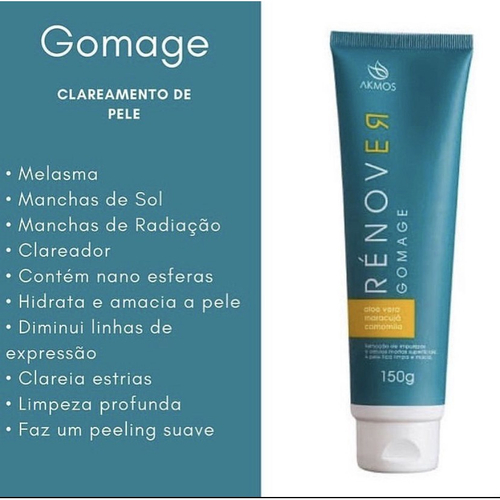 Kit R Nover Gomage Esfoliante Hidratante Lan Creme G Akmos