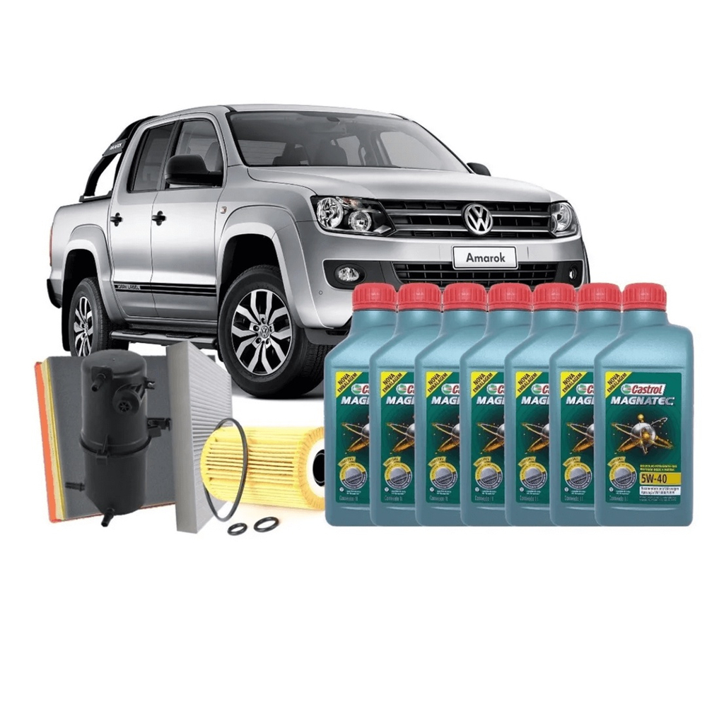 Troca Completa De Óleo E Filtros Amarok Diesel S dpf Castrol no Shoptime