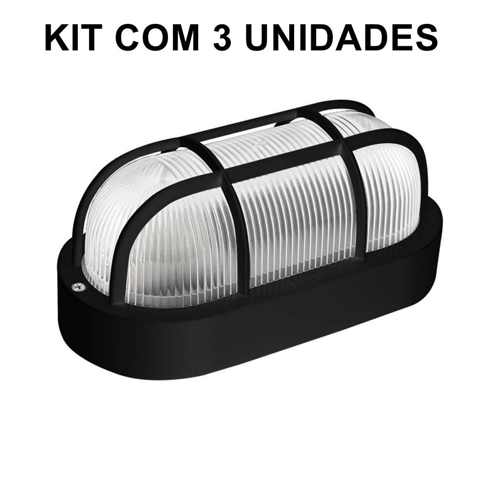 Kit Lumin Rias Tartaruga Externa Preta Grade Submarino