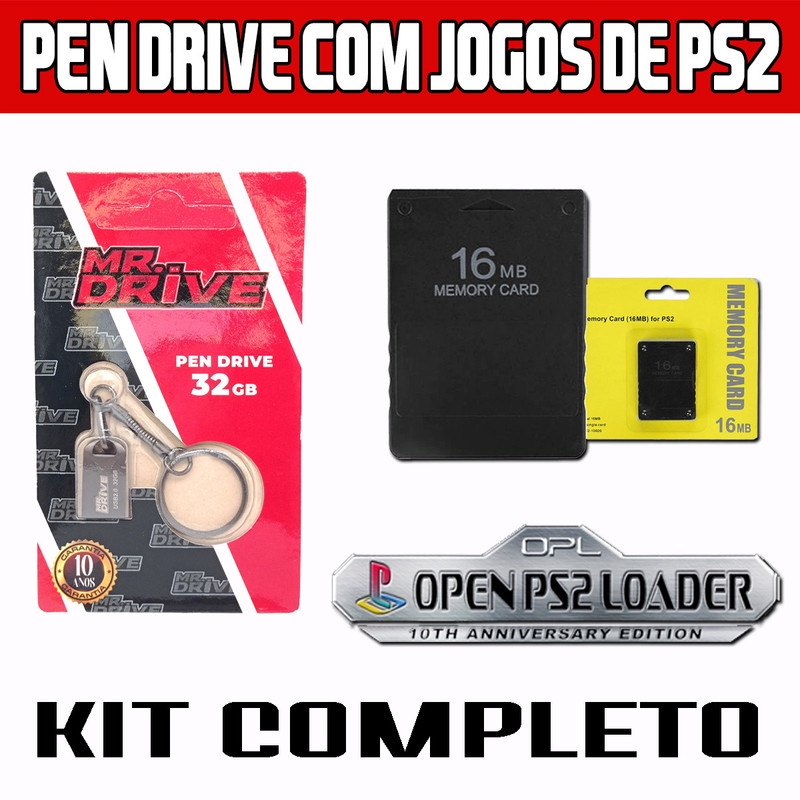 Pen Drive Gb Jogos De Ps Memory Card Mg Opl Instalado Em