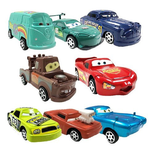 Kit 8 Carrinhos Fricção Filme Carros 3 Relampago Mcqueen no Shoptime