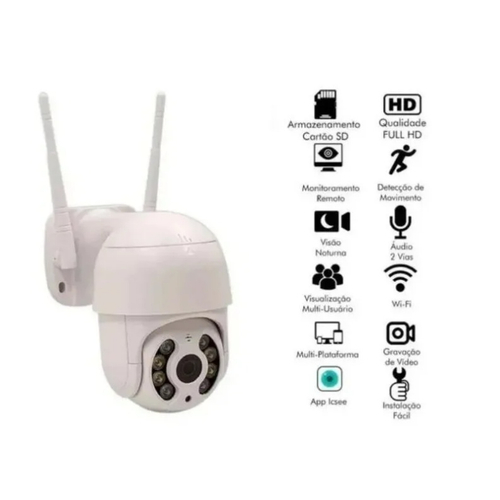 Camera Segurança Smart Ip Wifi Icsee Mini Dome Full Hd 1080p em