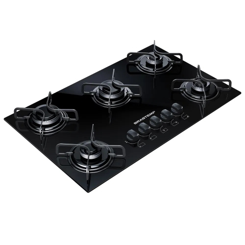 Cooktop Bocas A G S Natural E Glp Brastemp Preto Acendimento