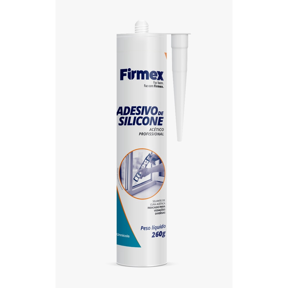 Adesivo de Silicone Acético Profissional 260g Firmex Submarino