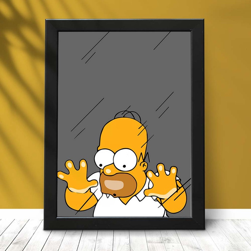 Quadro Homer Simpson Foto Engraçada Moldura no Shoptime