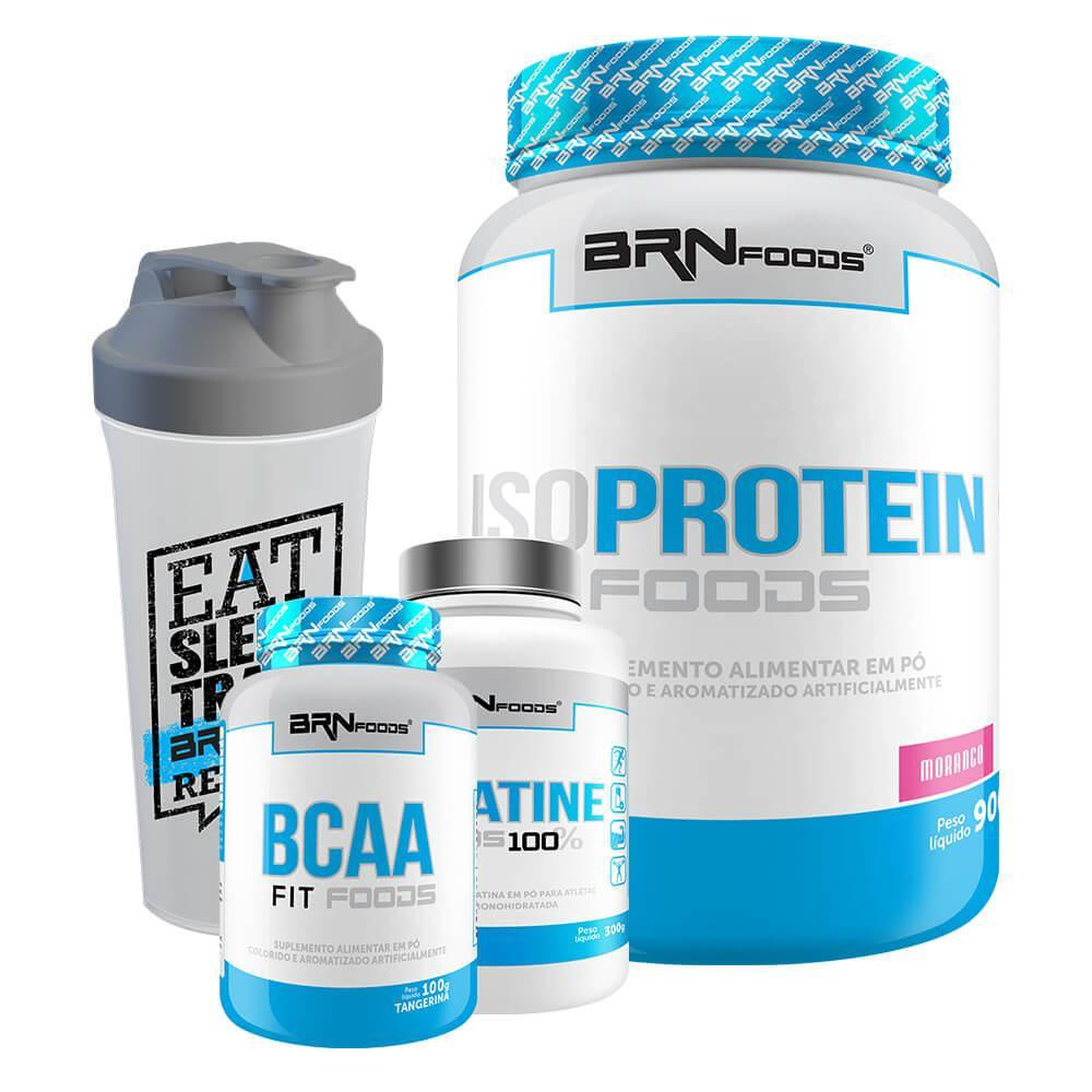 Kit Isoprotein Foods Creatina Bcaa Coq Submarino