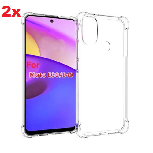 2x Capas Anti Impacto Transparente Bordas Reforçadas para Motorola