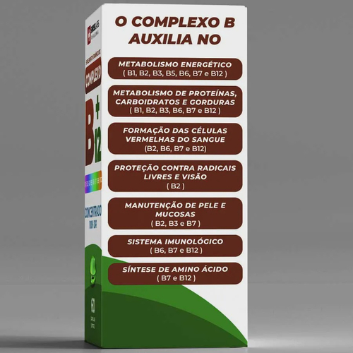 Complexo B12 Concentrado 100 idr c 60 cápsulas Swiss Labs em Promoção