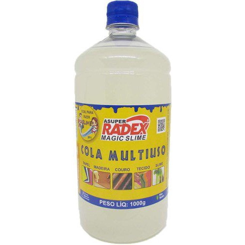 Cola Para Slime Transparente Asuper 1kg Radex em Promoção Ofertas na