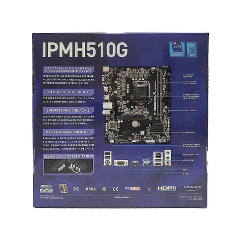 Placa M E Para Processador Intel Chipset H Lga Ddr Matx M