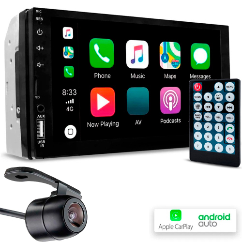 Central Multim Dia Universal Pol Mp Carplay Android Auto C Mera De