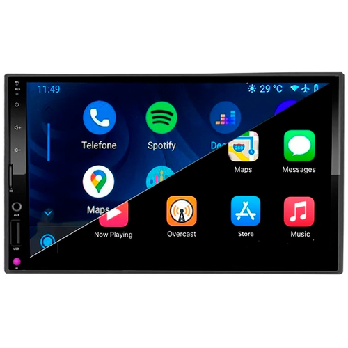 Central Multim Dia Universal Pol Mp Carplay Android Auto C Mera De