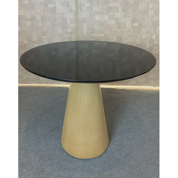 Mesa de Jantar Cone 70 cm Base Madeira Natural Freijó Claro Tampo