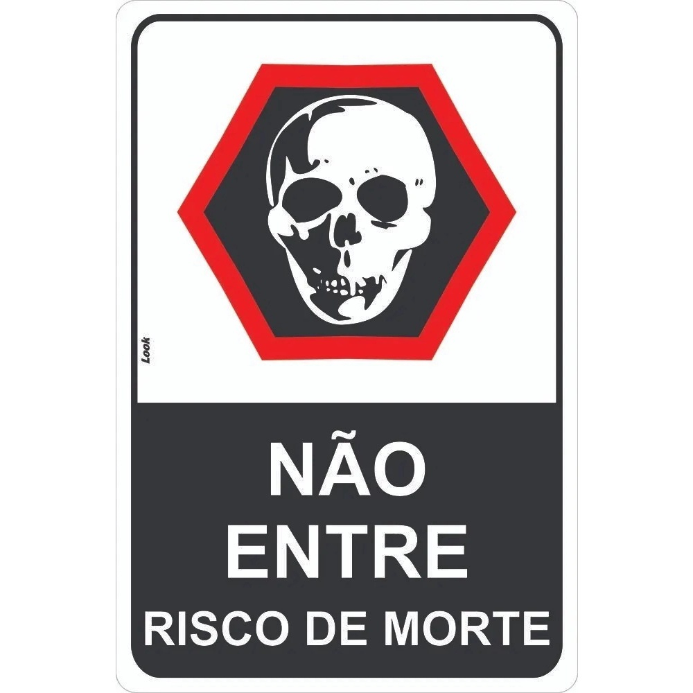 Placa Sinalização Perigo Não Entre Risco De Morte Submarino