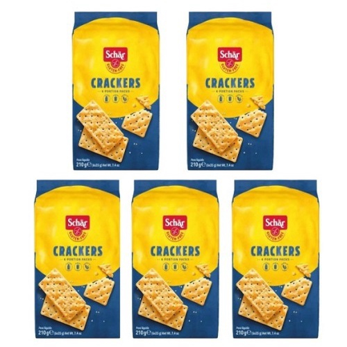 Kit 5 Biscoito Crackers Sem Glúten e Lactose 210g Schar em Promoção na