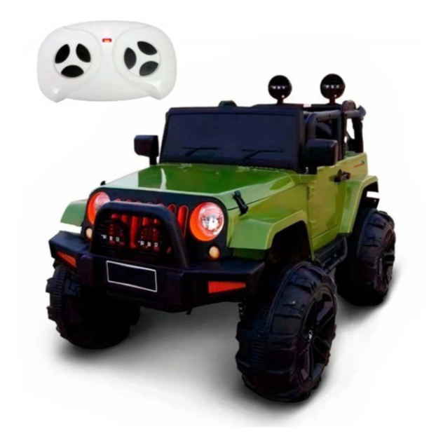 Mini Carro El Trico Infantil Controle Remoto V Jeep Verde