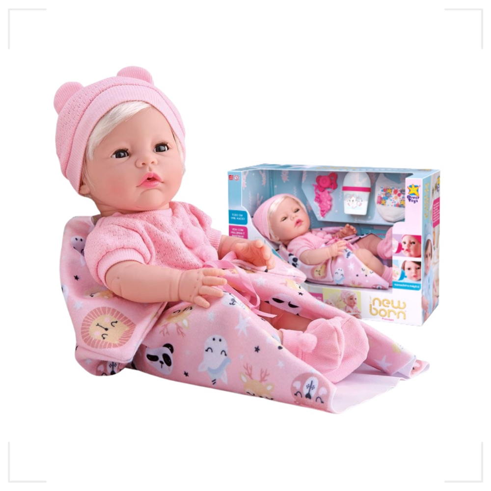 Boneca Diver New Born Premium Menina Cabelo Diver Toys Em